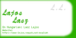 lajos lasz business card